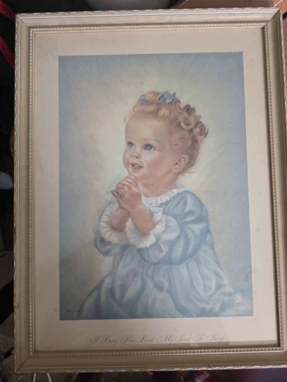 Vintage Erna Kasabach Praying Picture